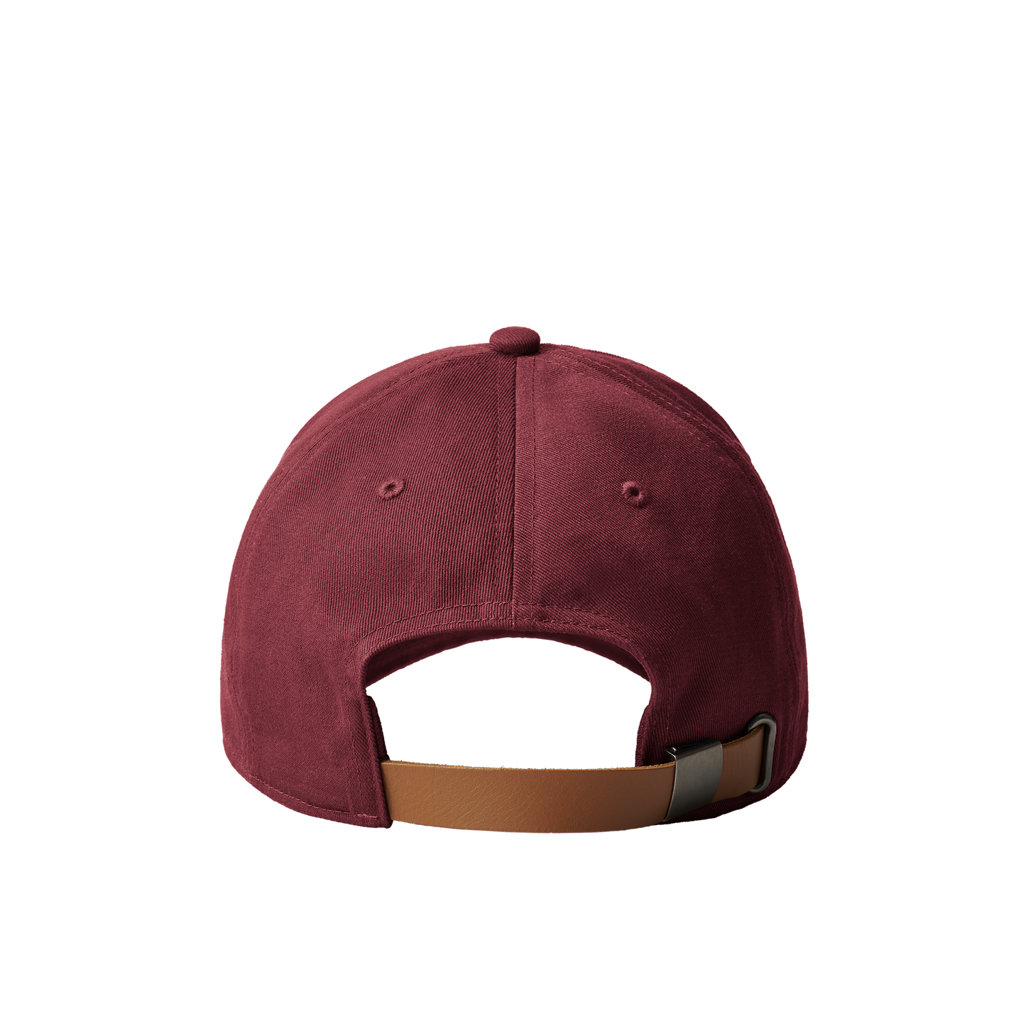 YETI Logo Leather Logo Baseball Hat Harvest Red