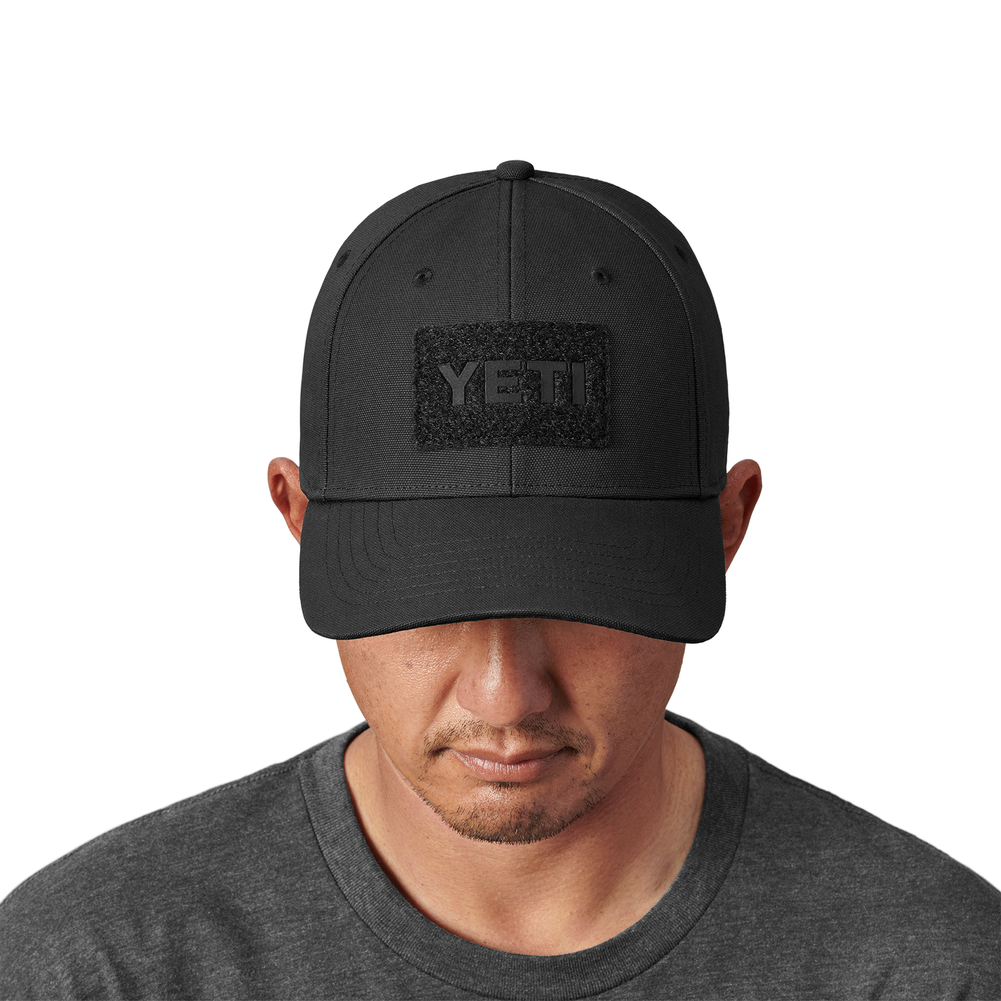 YETI Logo Velcro Badge Hat Black