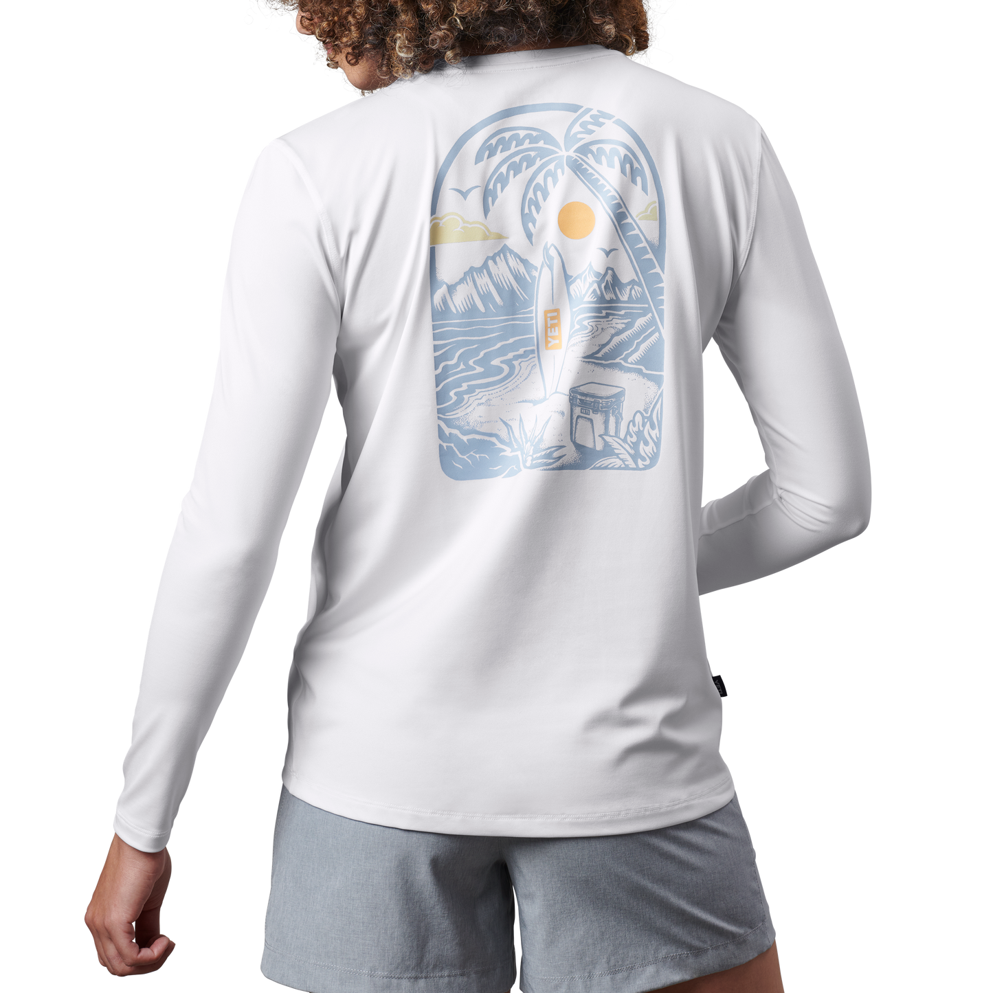 YETI Womens Surf Trip Long Sleeve Sunshirt White