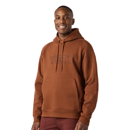 YETI YETI™ Logo Built for the Wild Fleece Hoodie Rust