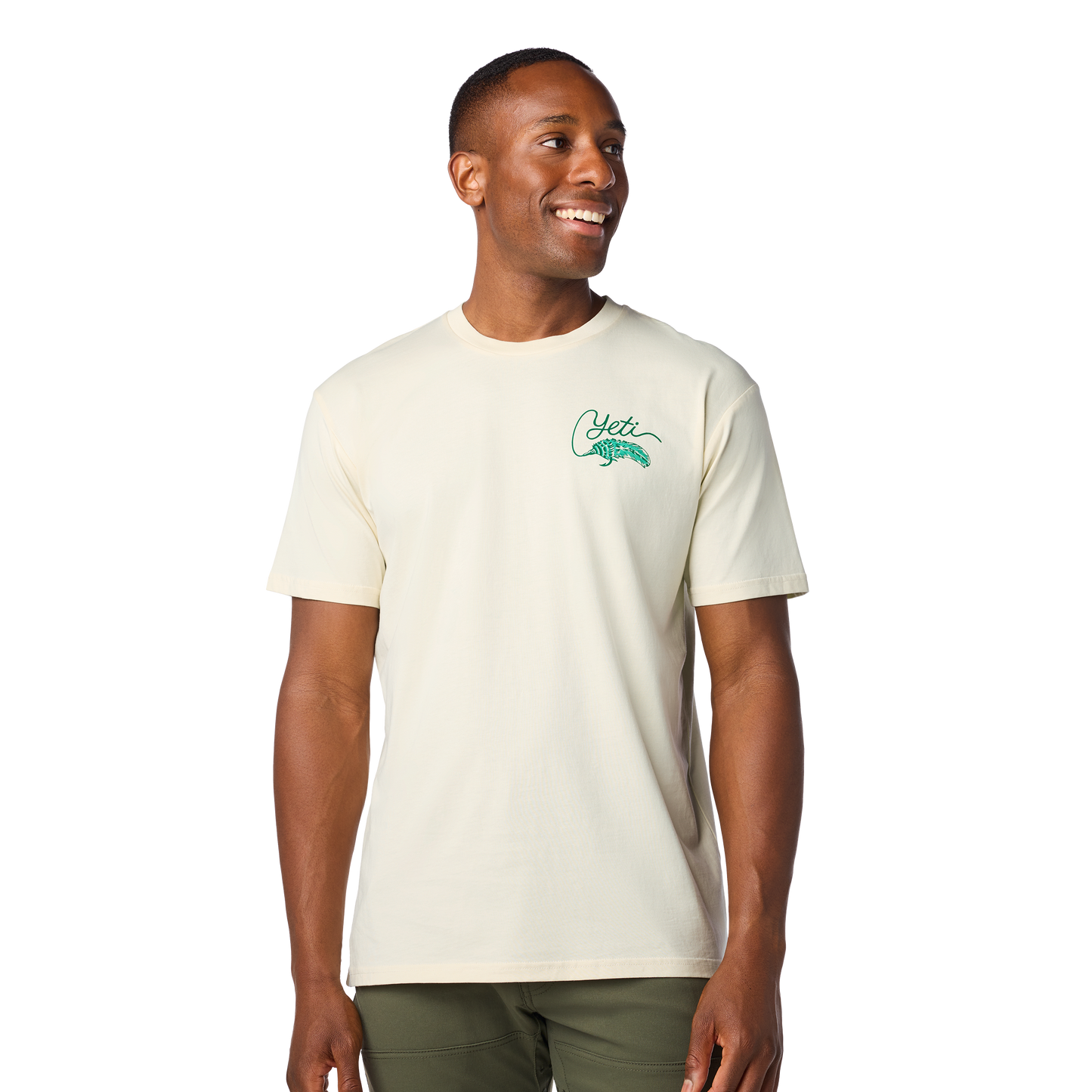 YET Tarpon Flies Short Sleeve T-Shirt Ecru