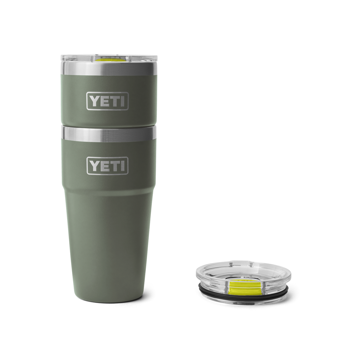 YETI Rambler® 20 oz (591 ml) Stackable Cup Camp Green / Firefly Yellow