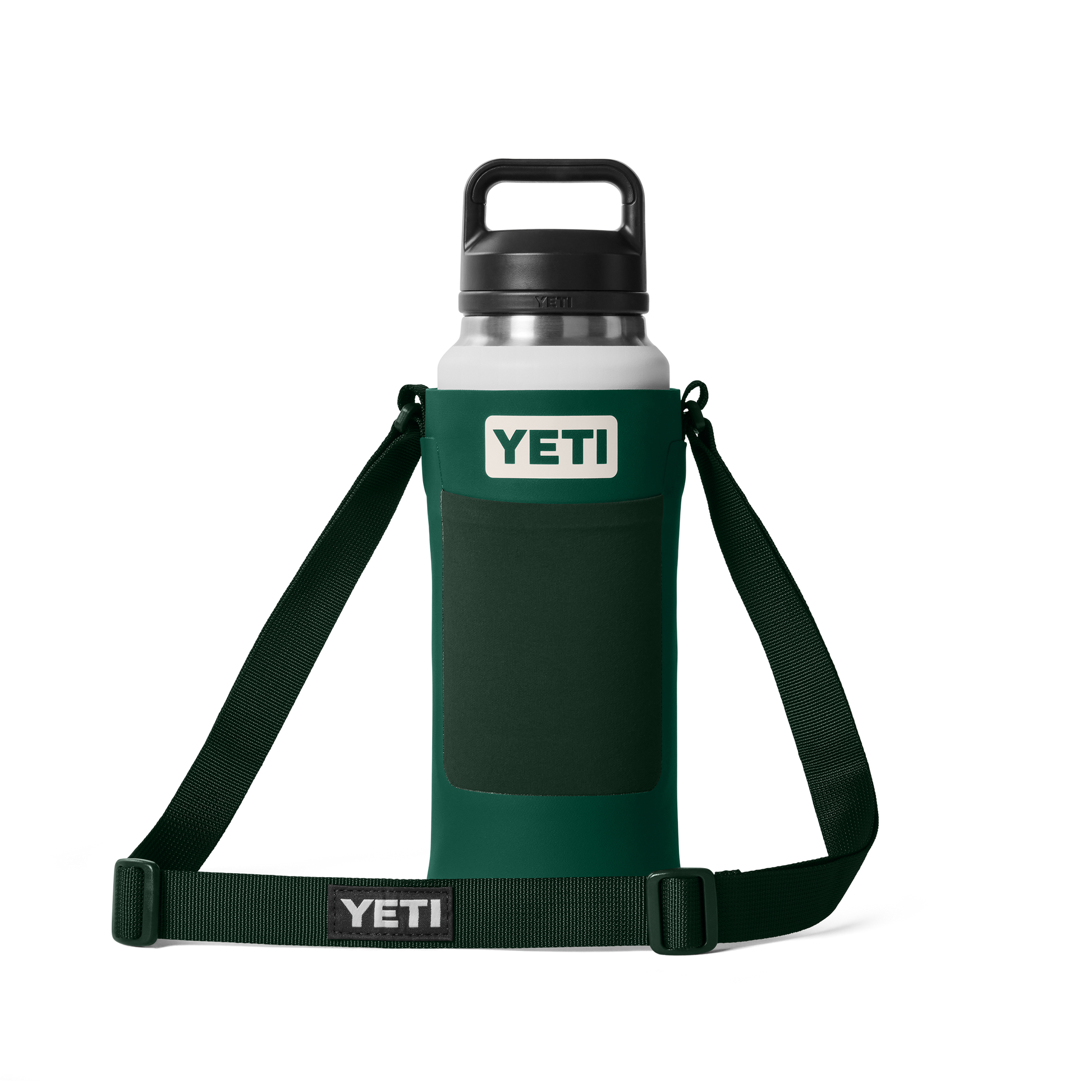 YETI Rambler® Bottle Sling Large Black Forest Green