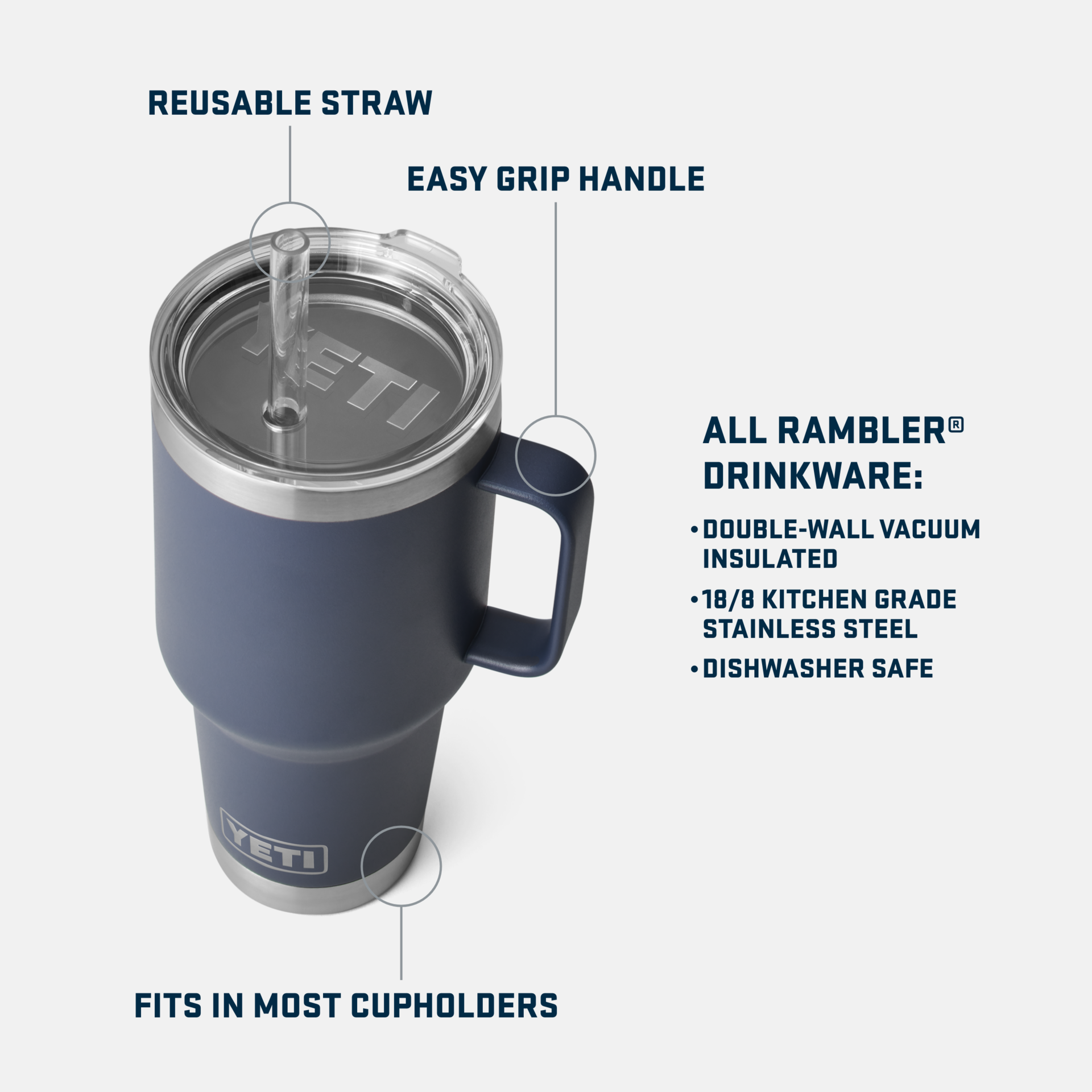 YETI Rambler® 35 oz (994 ml) Straw Mug King Crab