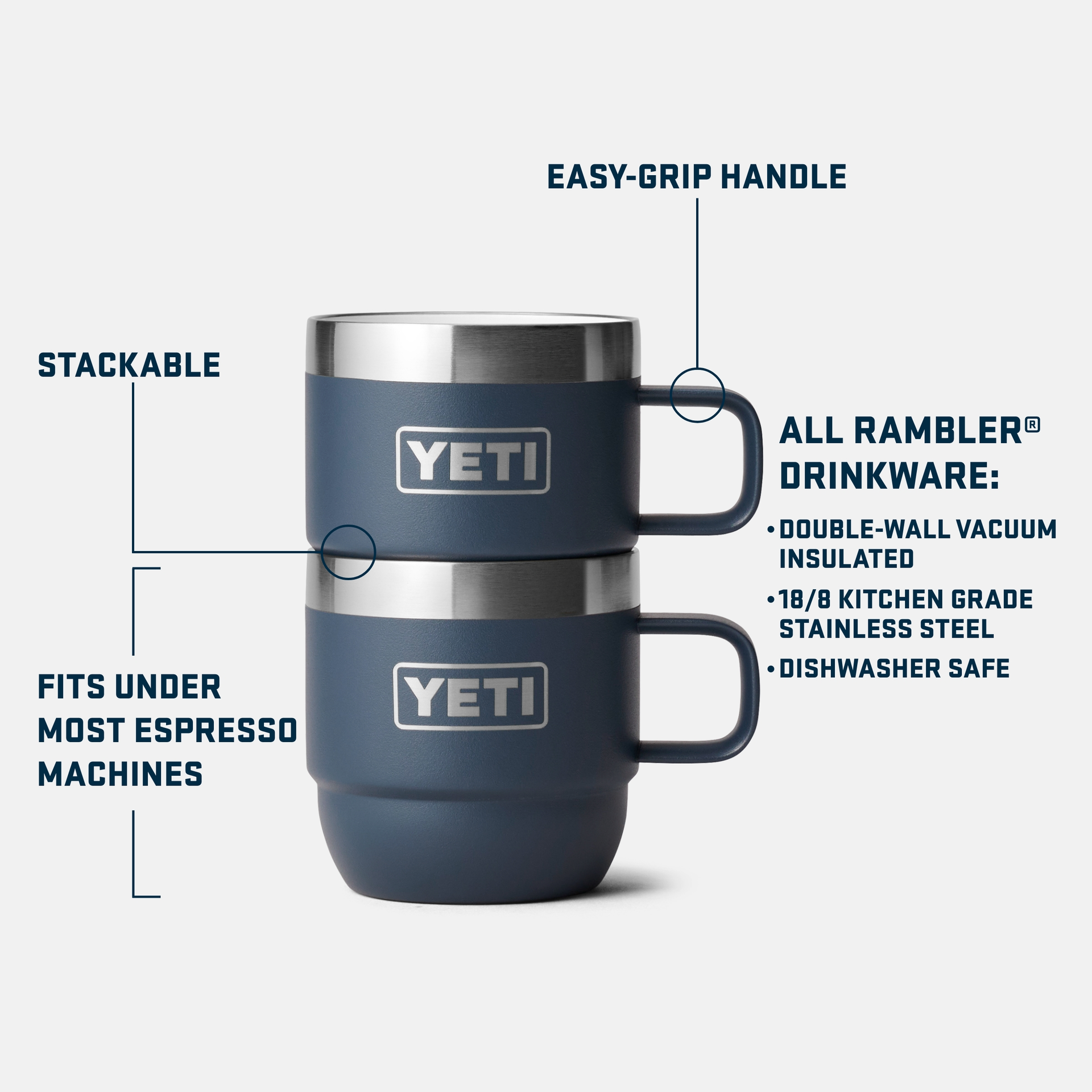 YETI Rambler® 6 oz (177 ml) Stackable Mugs White