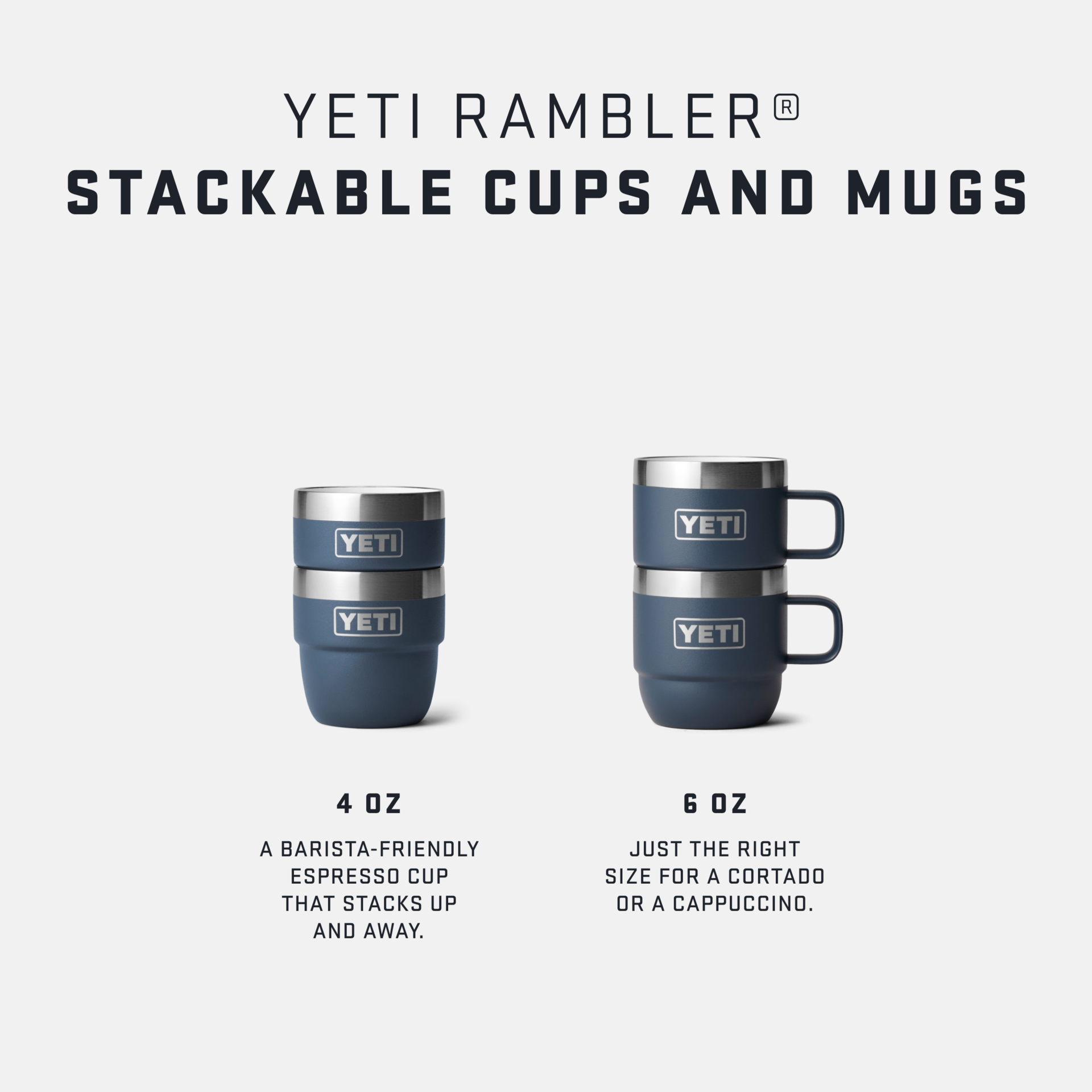 YETI Rambler® 6 oz (177 ml) Stackable Mugs Navy