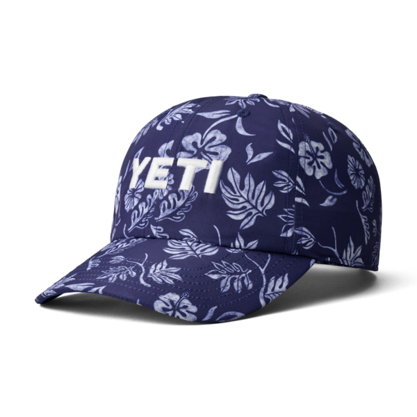YETI Floral Print Baseball Cap Navy