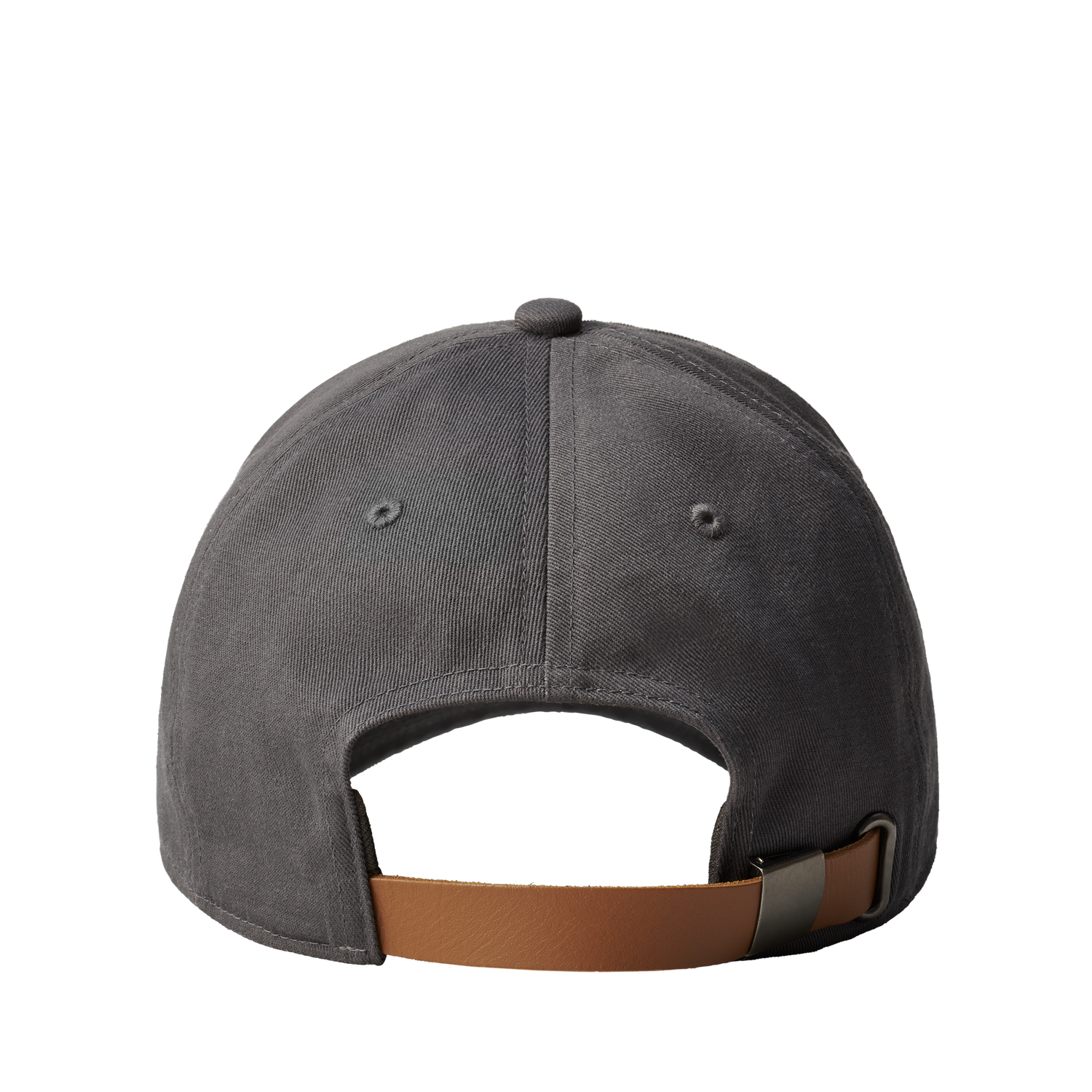 YETI Logo Leather Logo Baseball Hat Dark Grey