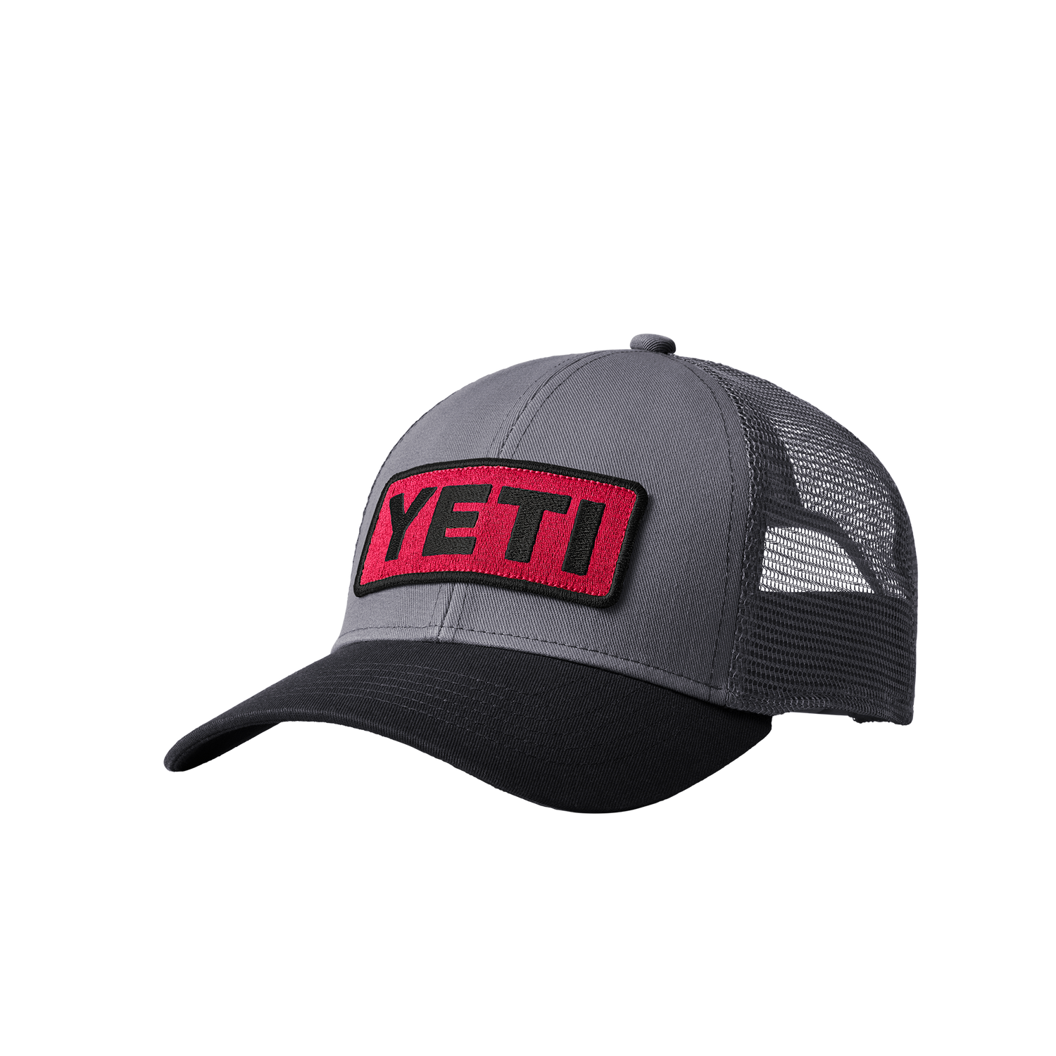 YETI Logo Badge Low Profile Trucker Hat Harvest Red/Black