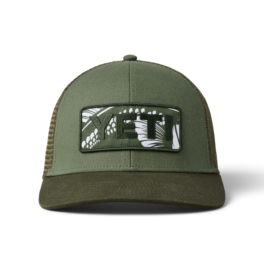 YETI Bass Badge Trucker Hat Olive