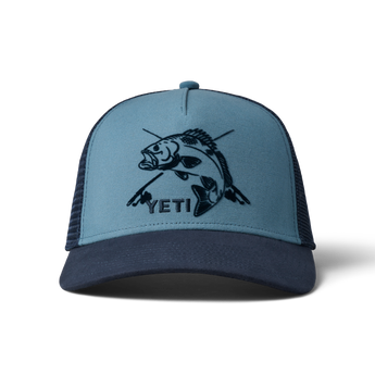 YETI Fishing Bass Trucker Hat Dark Deep Blue/Navy