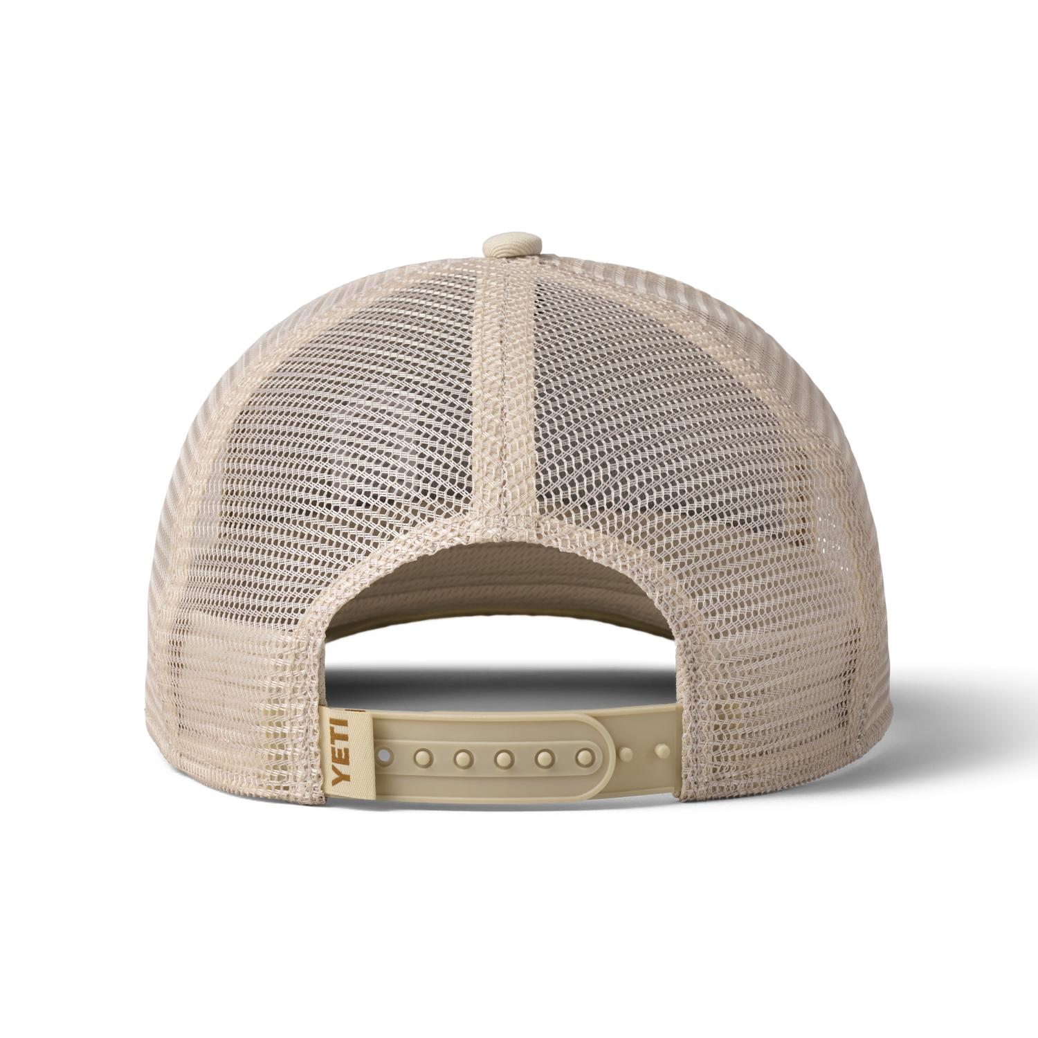 YETI Logo Faux Suede Brim Trucker Hat Khaki/Tan