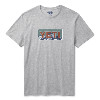 YETI Bass Badge Short Sleeve T-Shirt Heather Grey
