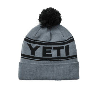 YETI Logo Retro Knit Beanie Grey/Black