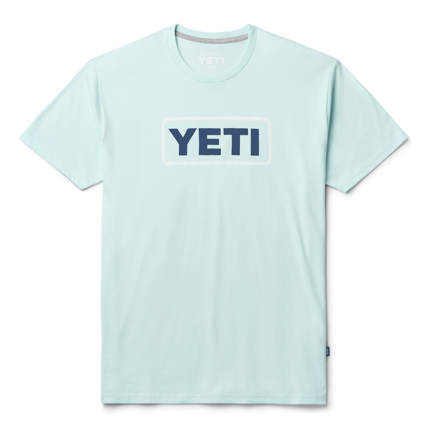 YETI Logo Badge Premium Short Sleeve T-Shirt Light Blue
