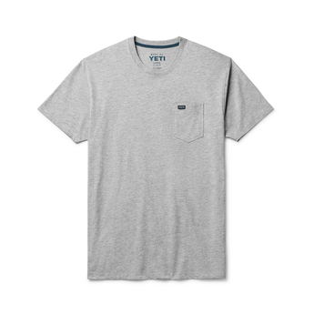YETI Premium Pocket Short Sleeve T-Shirt Heather Grey