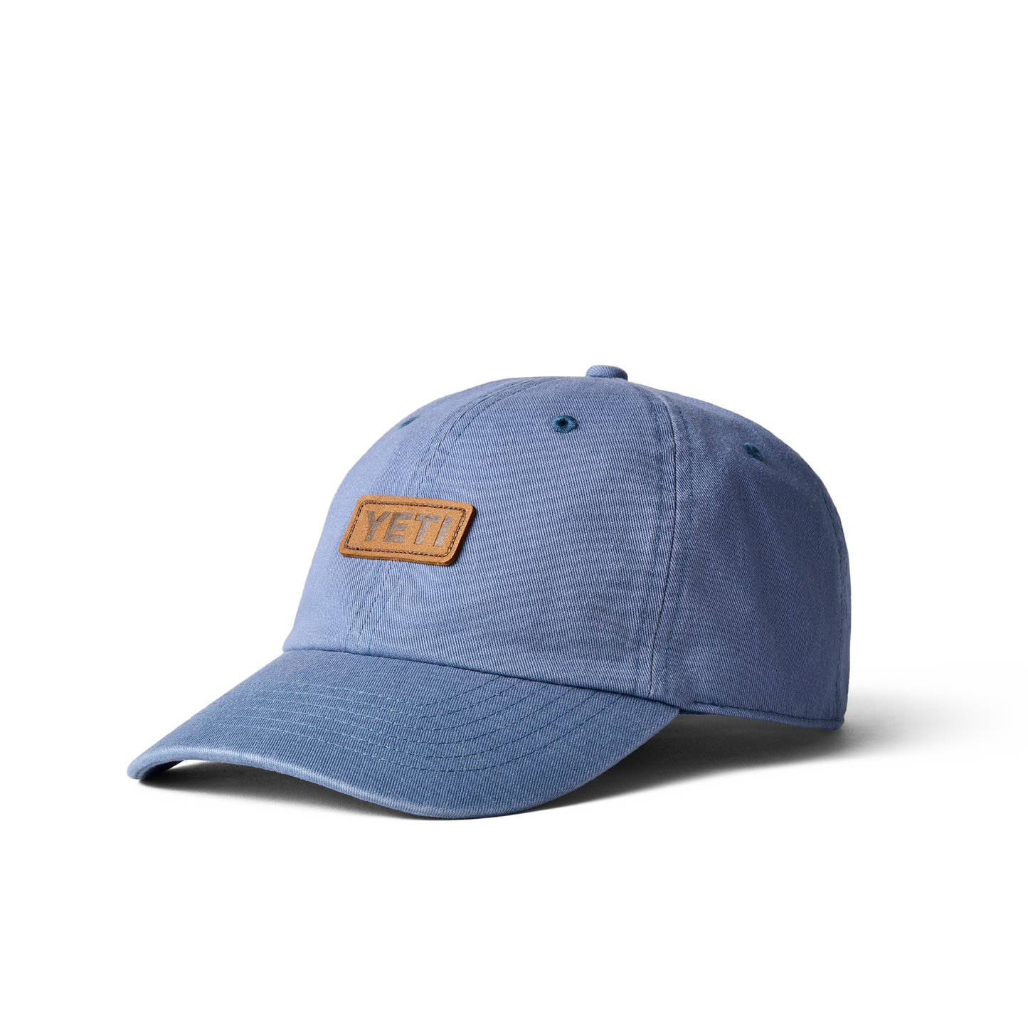 YETI Leather Logo Badge Hat Offshore Washed