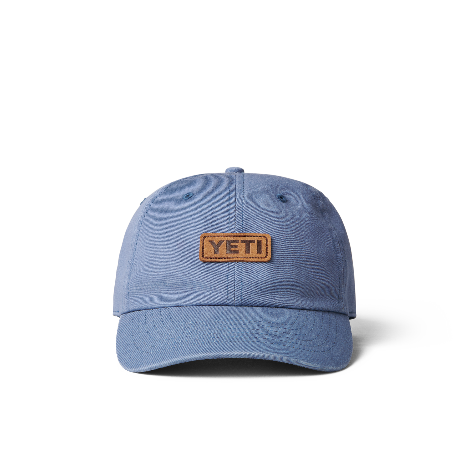 YETI Leather Logo Badge Hat Offshore Washed