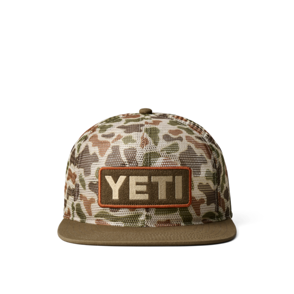 YETI Mesh Camo Flat Brim Hat Brown Camo