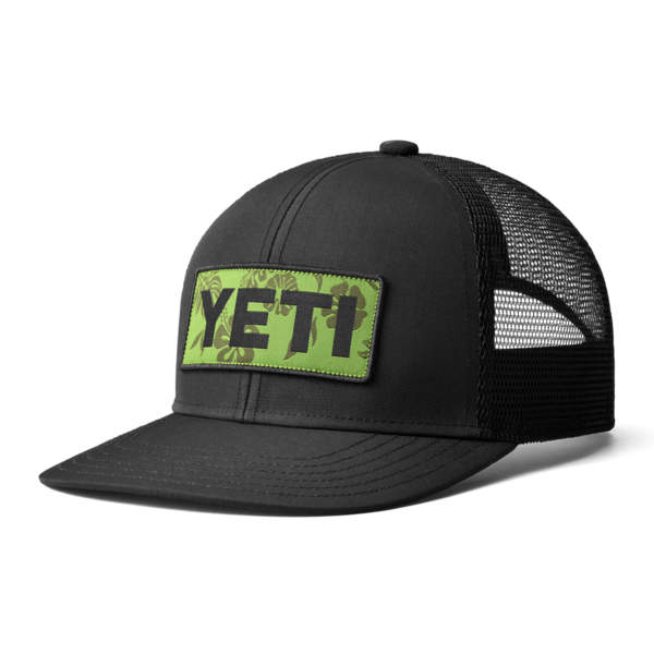 YETI Logo Badge Trucker Hat Black